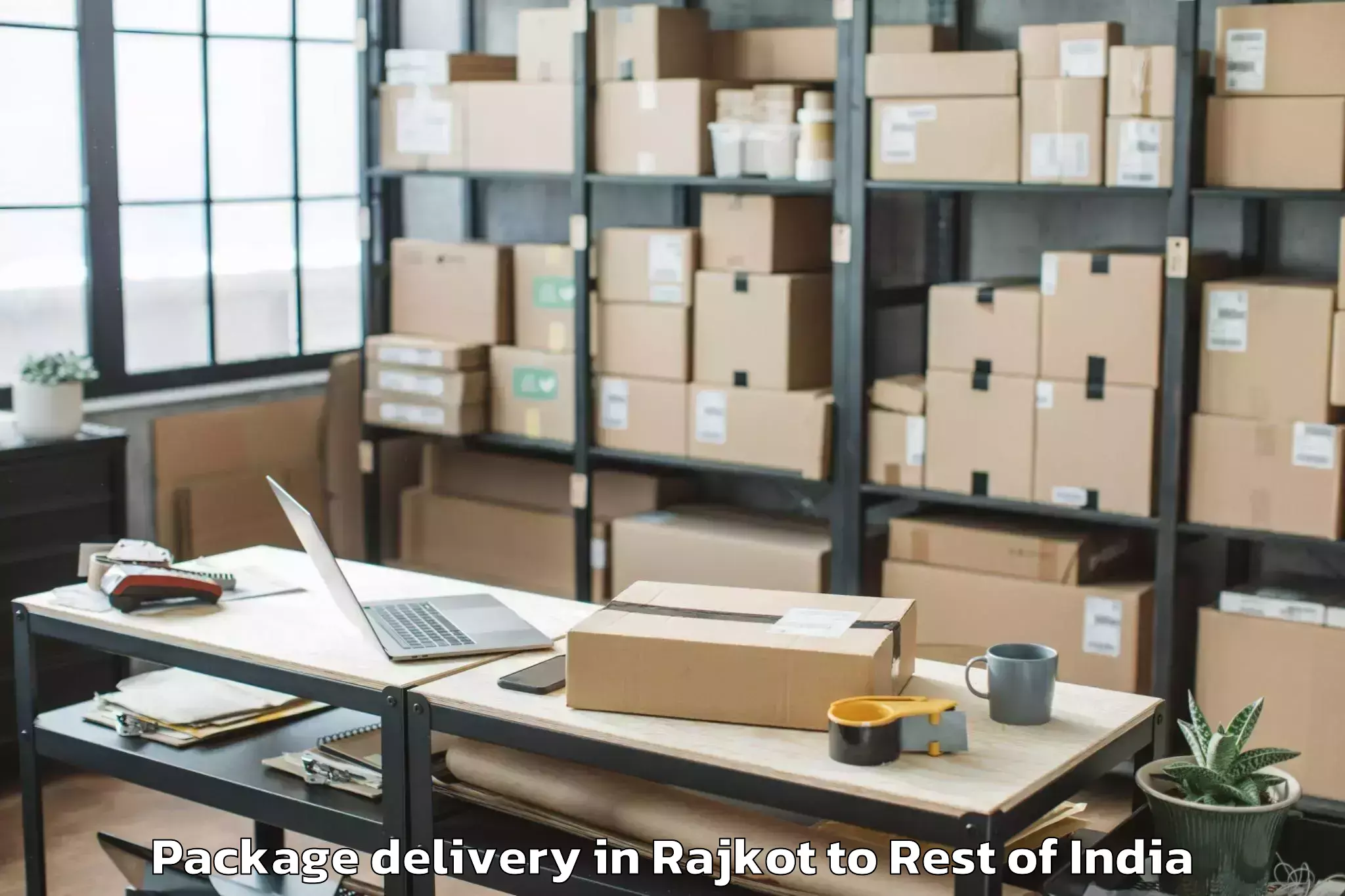 Efficient Rajkot to Hunli Package Delivery